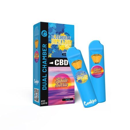 BLUEBERRY BANANA & TEQUILA SUNRISE CBD VAPE DUAL CHAMBER COOKIES