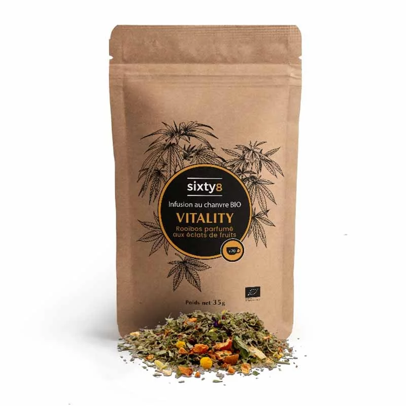 Infusions au cbd bio rooibos parfumé aux éclats de fruits