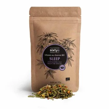 Infusions au cbd camomille aux fleurs de bleuet