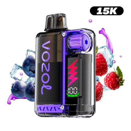 PUFF RECHARGEABLE 15K VOZOL FRAMBOISE MYRTILLE GLACÉE 12ML