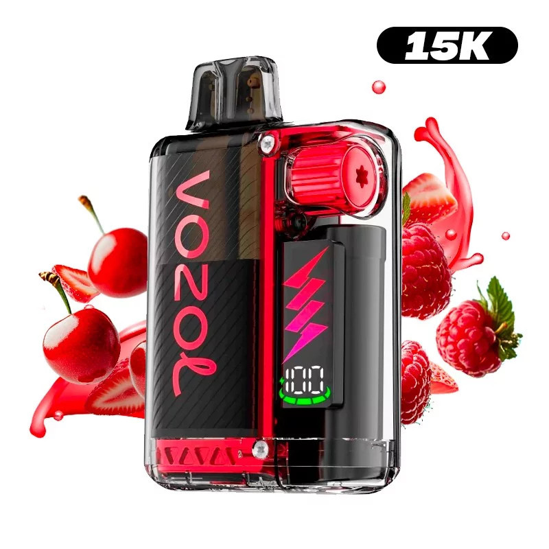 PUFF RECHARGEABLE 15K VOZOL FRAISE FRAMBOISE CERISE 12ML